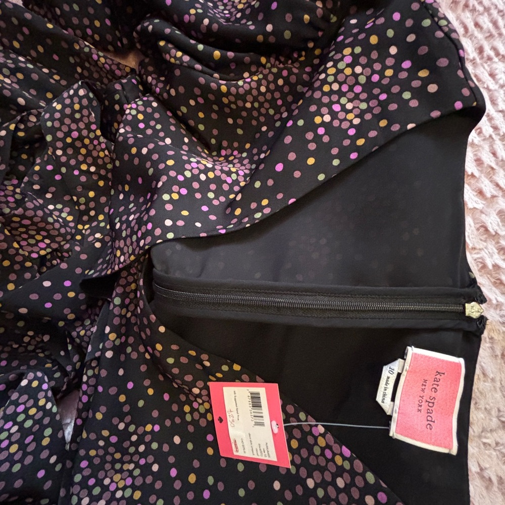 Kate Spade “Disco Dots Jumpsuit” - Black Jumper with Vibrant Dots